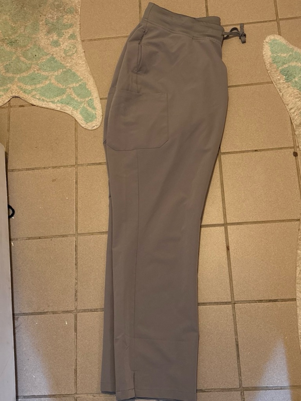 WoMen's Straight-Leg  scrub Work Pants - Gray